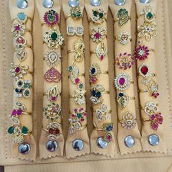Rings Artificial Diamond And Stone