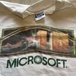 Vintage Microsoft 10 Promo Shirt  Mens Large 