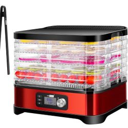 VIVOHOME Food Dehydrator Machine, 5 Trays Meat Hydrator with 48H Digital Timer and Temperature Adjustable 95-176℉ for Fruit Vegetable Beef Jerky Maker