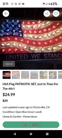 USA Flag PATRIOTIC SET, Just In Time For The 4th!!