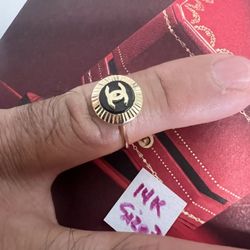 14K Solid Gold Ring For Wedding Size 7