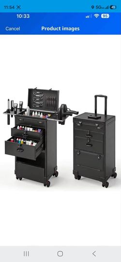 Brand new rolling salon station with 4 drawers