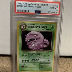 Pokemon Dark Weezing Holo PSA 8 