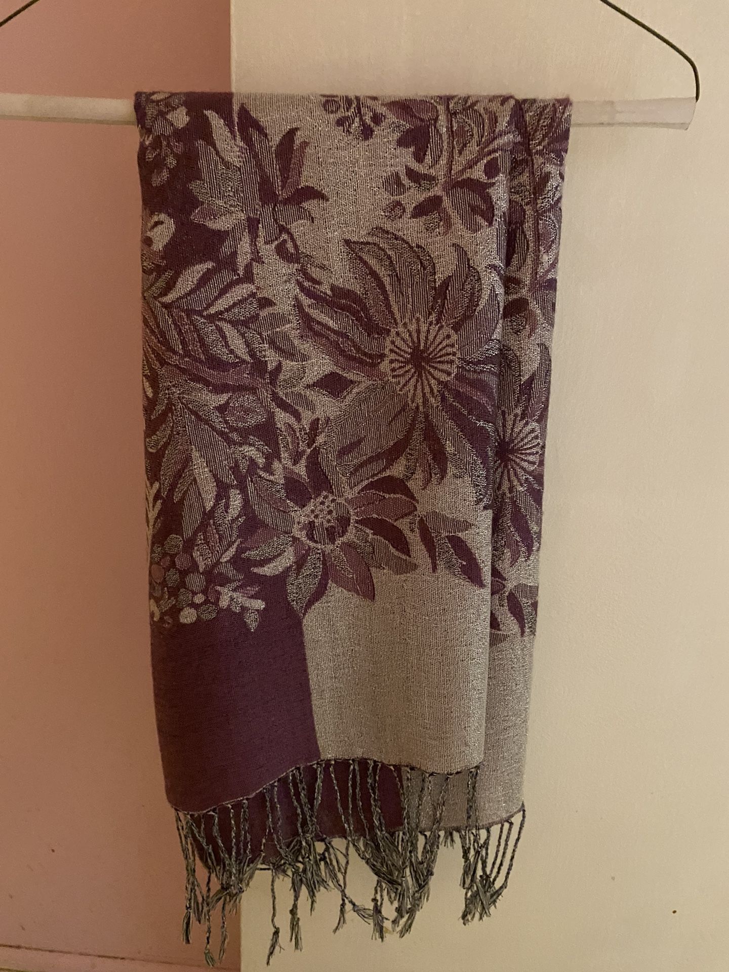Silver And Purple Scarf