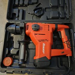 BAUER 10 Amp, 1-1/8 in. SDS Type Variable-Speed Rotary Hammer  + bits,drills