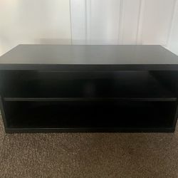 Coffee Table Shelf Black Wood Home Decor Video Game Entertainment Center