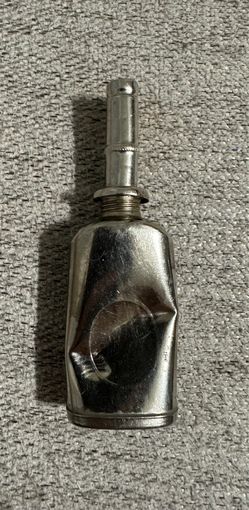 Tiny Vintage Thumb Press Oil Can for Small Machinery Screw Top Pocket Oiler