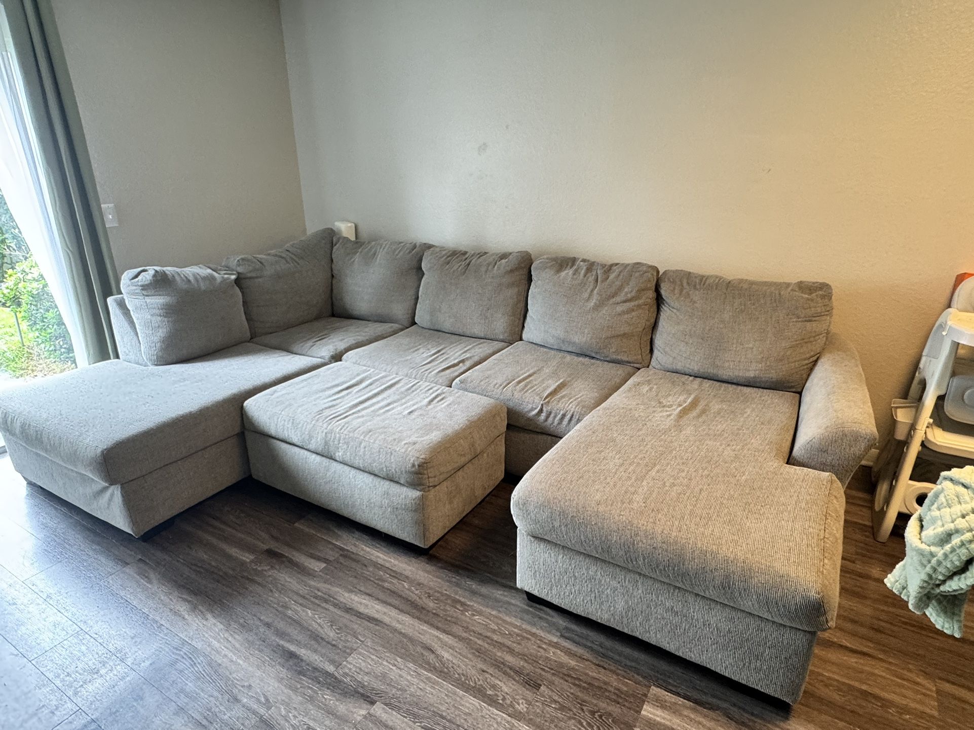 Couch-Sectional and Ottoman