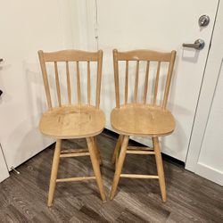 Wood Swivel Dining Chairs