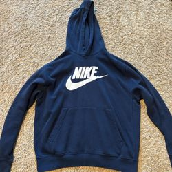 Men’s size Large Navy blue Nike hoodie with white logo