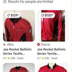 Joe Rocket Ballistic Series Textile Phoenix Red Ion Mesh Jacket Men's Xs