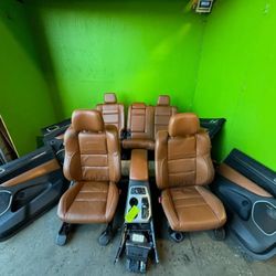 2016 JEEP GRAND CHEROKEE SRT WK2 OEM BROWN INTERIOR SEATS With SCREENS CONSOLE PANELS