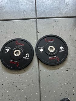 Sunny Health & Fitness Legion 10 LB Bumper Plates (Pair)