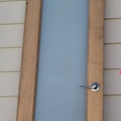 Two Tempered Frosted Glass Doors