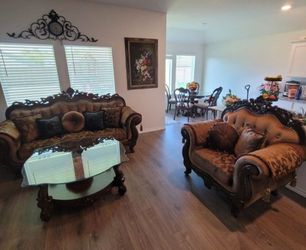Victorian Style Sofa, Chair & Coffee Table Set