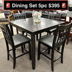New Solid Dining Table Set 5pc… Starting At $395