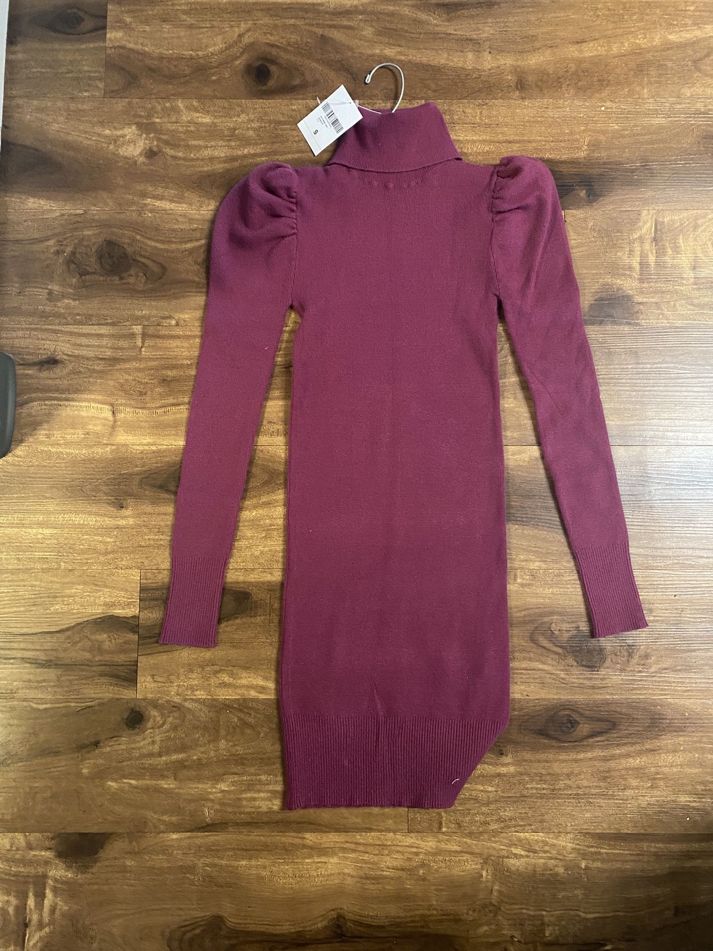 Brand new woman’s Forever 21 brand red wine colored Tuetleneck Sweater Dress up for sale