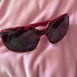Hello kitty y2k zebra print sunglasses