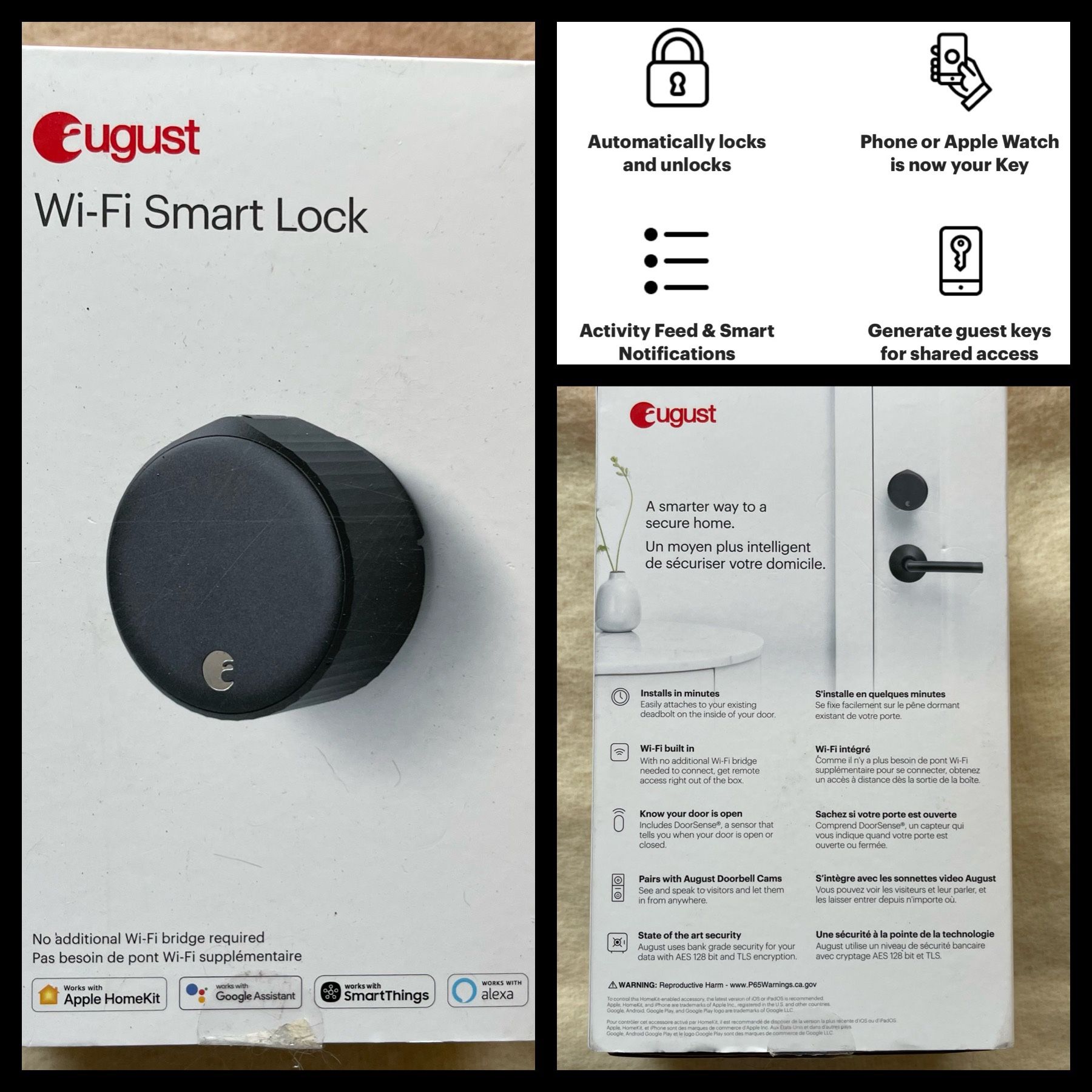 August Smart Deadbolt Lock - Access from your Phone