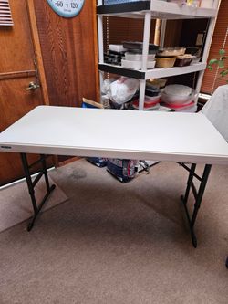 Lifetime 4-Foot Adjustable Height Table (White)