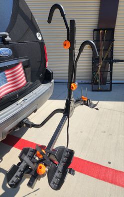 2 Bicycle Rear Mount Tray Hitch Carrier Bike Rack