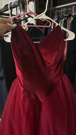Red velvet prom,sweet 16, quinceañera dress