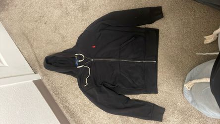 SMALL Black Polo Zip Up Hoodie