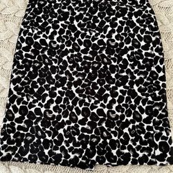 JCrew Soft Cheetah Print Pencil Skirt, Size 2