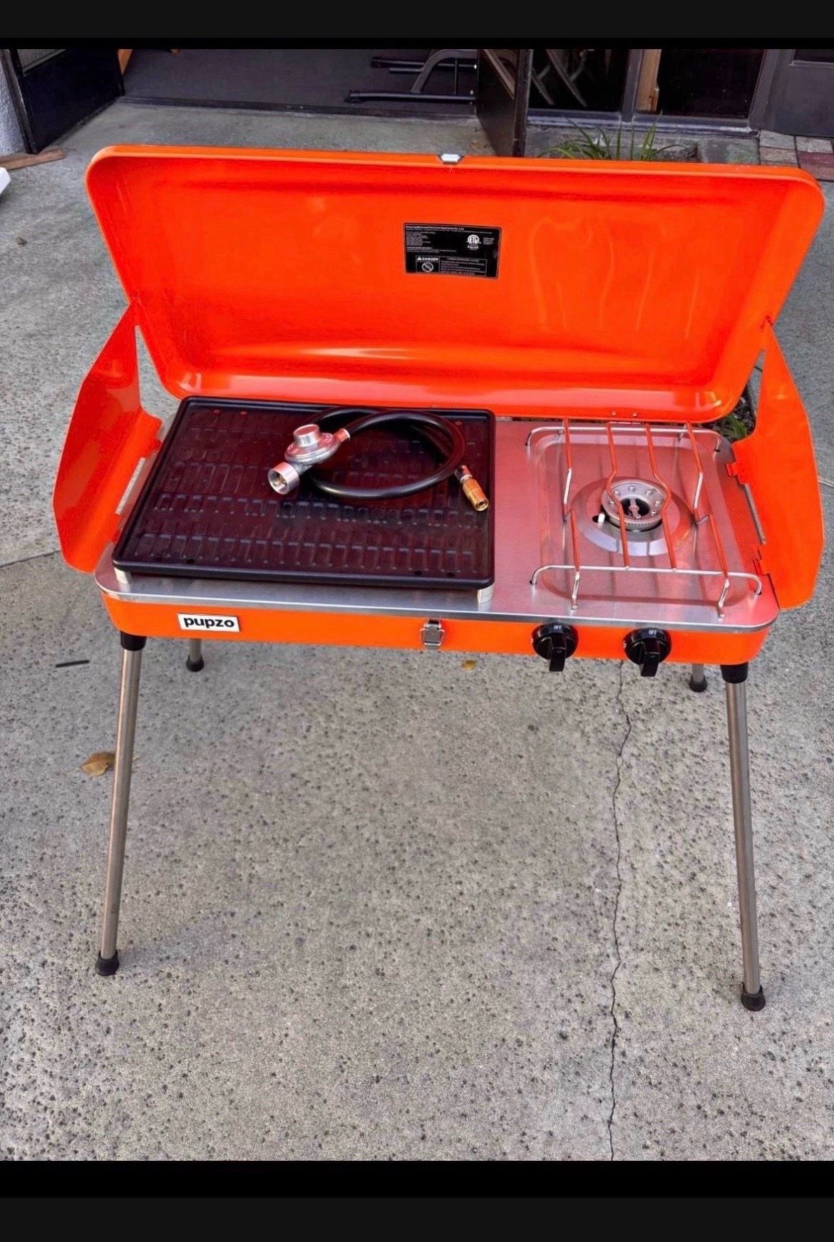 Brand New 20000 btu Propane Portable 2 Burners BBQ Grill Outdoor Camping Stove