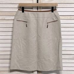 Vintage 1990’s Harvé Benard Linen Blend Skirt Women’s 8P PRICE FIRM