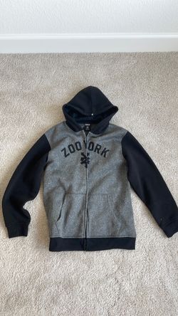 Zoo York Zip-Up Hoodie Gray and Black