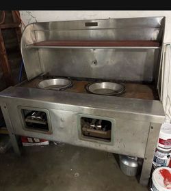 Commercial Stainless Steel Wok Range Double Burner