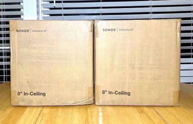 Sonos 8 inch In-Ceiling Speakers by Sonance / 2 Pairs Brand New Sealed.  Includes Warranty.  Model: INCL8WW1.   Total 4 speakers.