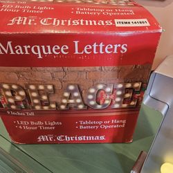 Mr. Christmas Vintage PEACE Marquee Letters