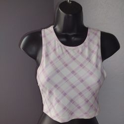 Princess Polly purple and white crop top size xsmall (2)
