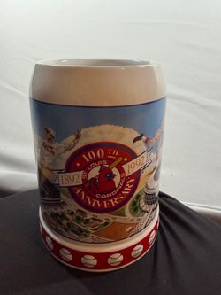 1992 Anheuser-Busch St. Louis Cardinals 100th Anniversary Beer Stein