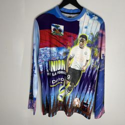 Union LA x Jo David x Fly Nowhere For Haiti Long Sleeve Jersey Mens XL Multi