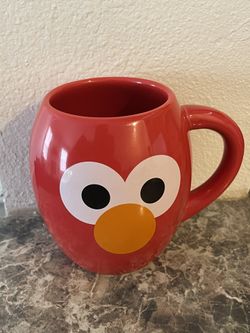 ELMO Sesame Street Workshop Elmo Loves Mornings Mug 2010 Red Coffee Cocoa Cup