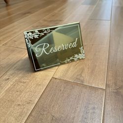 Reserved Sign Gold