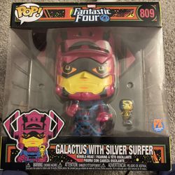 Big Galactus with  small sliver surfer funko pop
