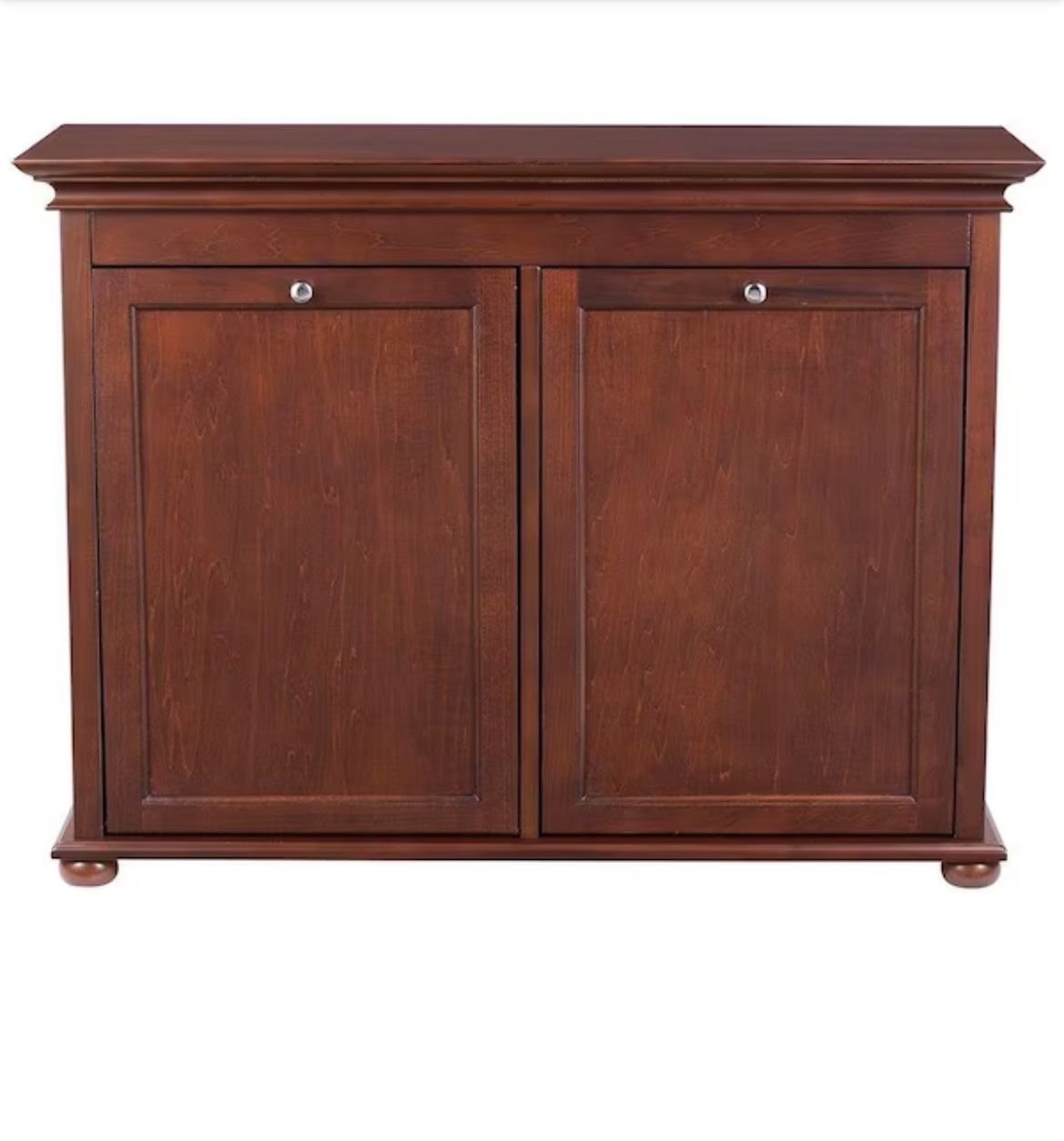 Home Decorators Collection Hampton Harbor 35 in. Double Tilt-Out Hamper in Sequoia
