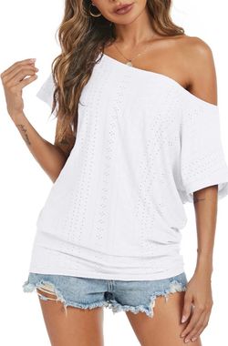 Off- Shoulder Eyelet Tops Size Large