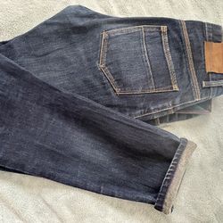 Raleigh Denim Jeans Men 30x30 Blue Martin White Oak Selvedge USA