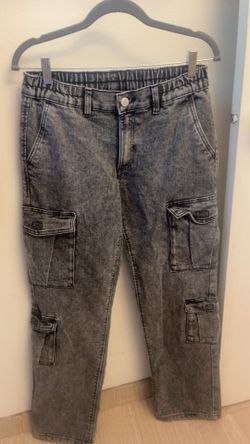 Dark gray cargo jeans l size medium