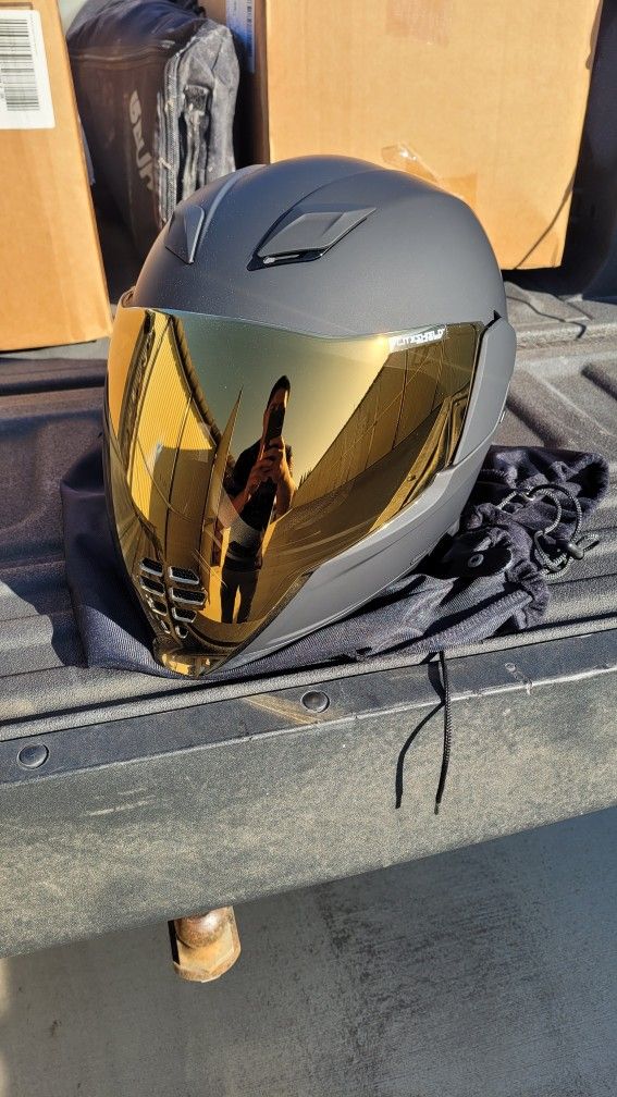 icon airflite helmet gold PSLER IC-06 visor- Face Shield Motorcycle Visor Accessories Replacement for Icon Airflite IC-06,Deep : Automotive With gloss up front and matte out back Icon Airflite Peacekeeper for Sale