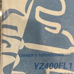 Factory Yamaha YZ400FL1 Owners Service Manual