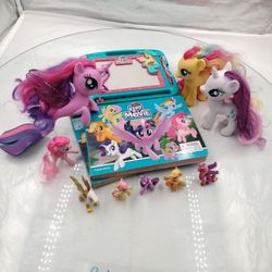 2 My Little Pony The Movie Etch-A-Sketch (New), Mermaid Twilight 7" & Pony's Lot
