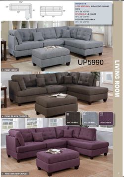 Sectional with ottoman