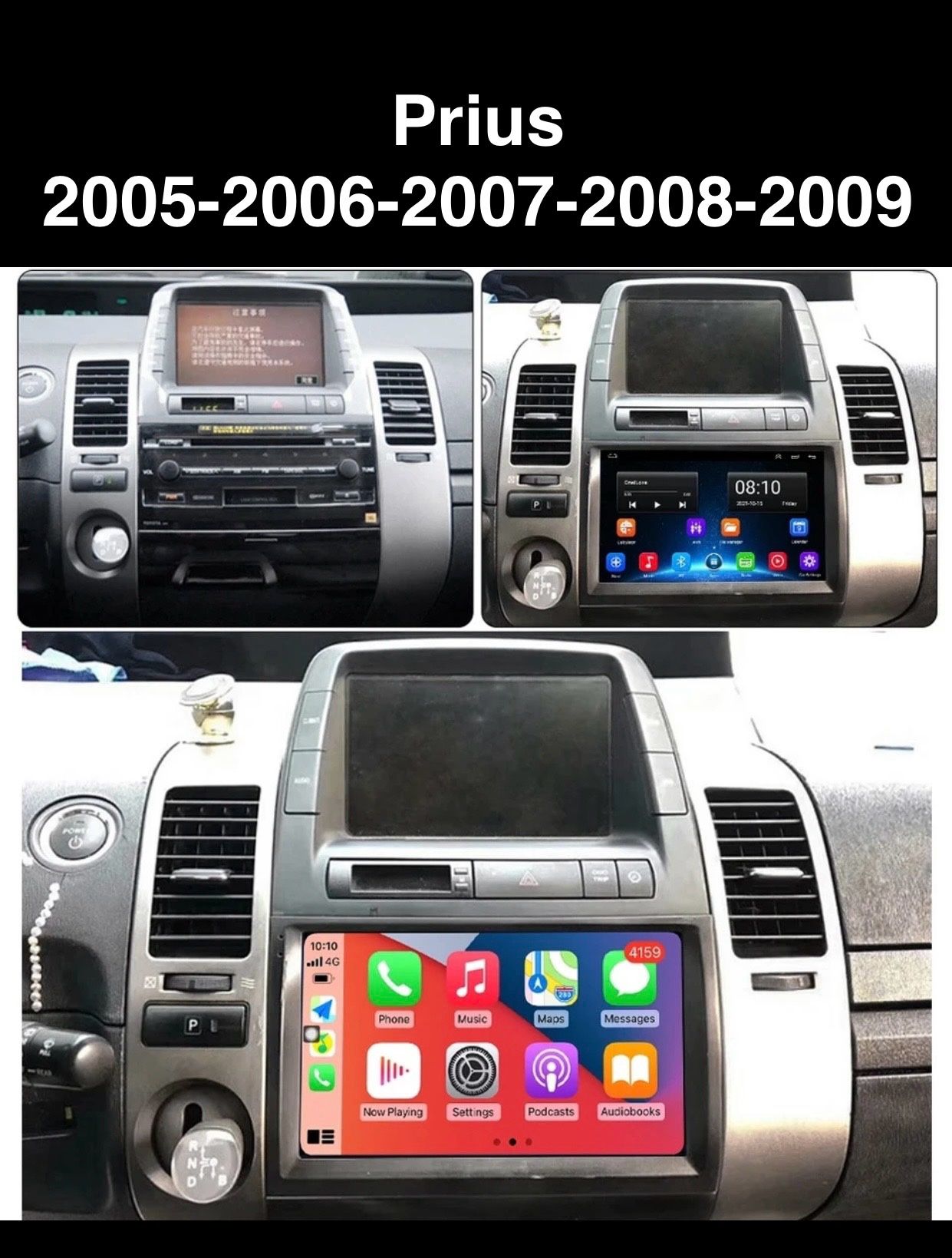 Wireless Apple Carplay for Prius 2003-04-05-06-07-08-2009 Car Stereo,9”GPS,NAVI,WIFI,FM,BT🔥$97🔥only