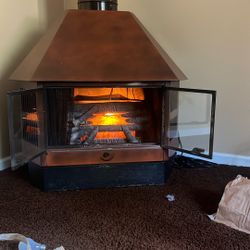 Copper Tall Fireplace 